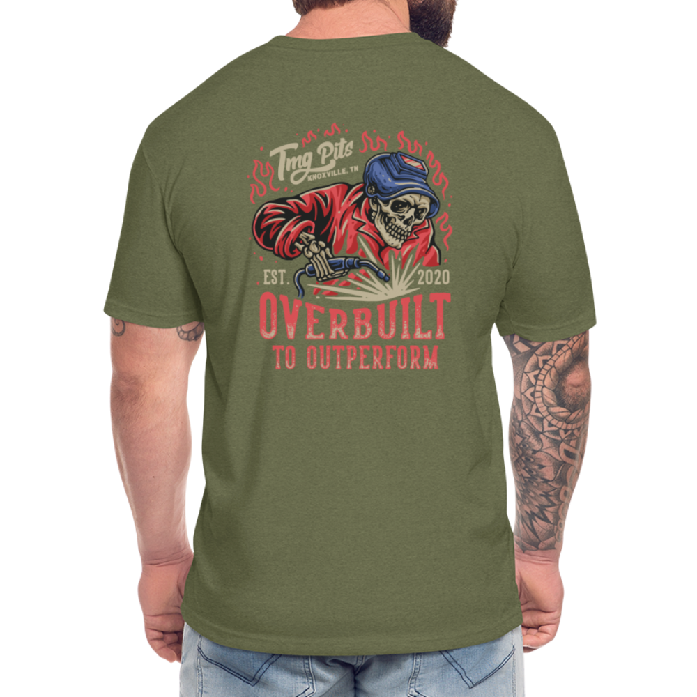 TMG Overbuilt to Outperform T Shirt - heather military green