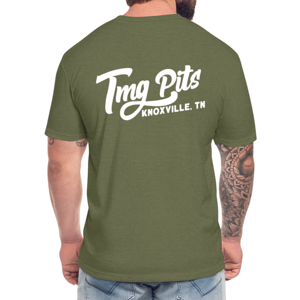 The Metal Guys/ TMG Pits T-Shirts Soft Fitted - heather military green